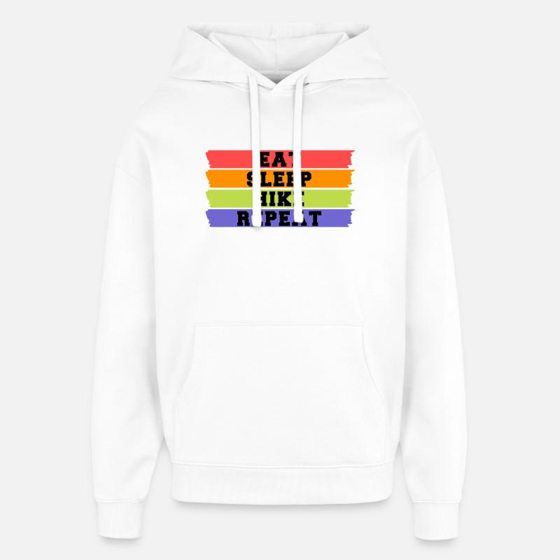 Wanderung Statement Wanderer Bergwandern Klettern - Oversized Unisex Hoodie von Stanley/Stella - Weiß