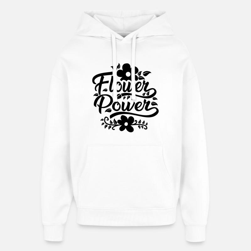 Pouvoir des fleurs - Sweat à capuche unisexe Stanley/Stella Oversized - blanc