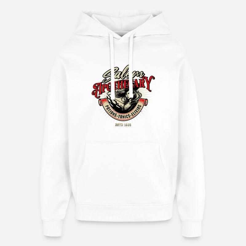 Sorcière apothicaire de Salem - Sweat à capuche unisexe Stanley/Stella Oversized - blanc