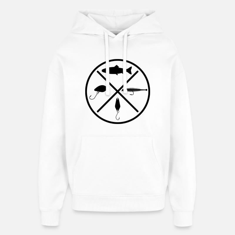 Leurres de truite - Sweat à capuche unisexe Stanley/Stella Oversized - blanc