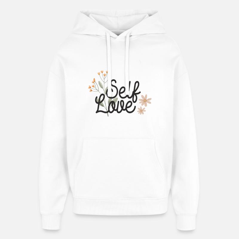 Amour de soi - Sweat à capuche unisexe Stanley/Stella Oversized - blanc