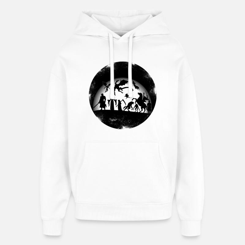 Halloween, effrayant beau - Sweat à capuche unisexe Stanley/Stella Oversized - blanc