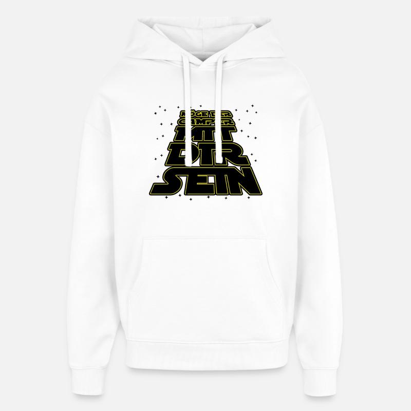Wanderer Statement Camping Urlaub Camper - Oversized Unisex Hoodie von Stanley/Stella - Weiß