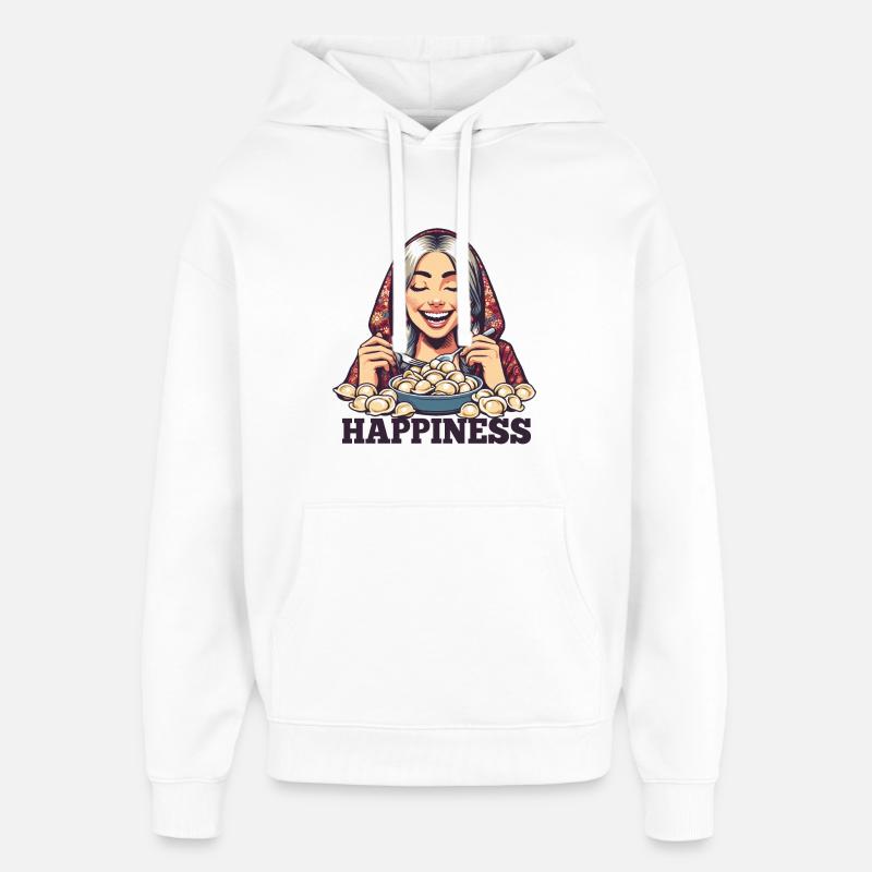 Cadeau porte-bonheur Pelmeni - Sweat à capuche unisexe Stanley/Stella Oversized - blanc