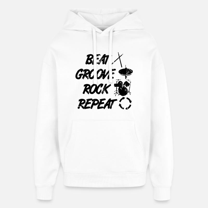 Percussion Techniques - Sweat à capuche unisexe Stanley/Stella Oversized - blanc