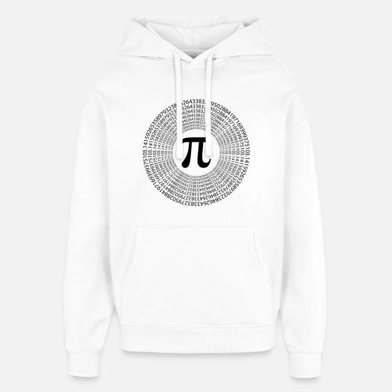 Pi Day - Bonne journée Pi - Sweat à capuche unisexe Stanley/Stella Oversized - blanc