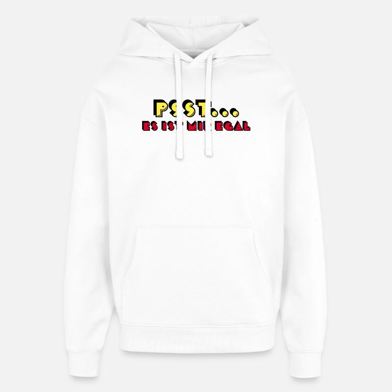 Je m’en fiche déclaration attitude indifférente - Sweat à capuche unisexe Stanley/Stella Oversized - blanc