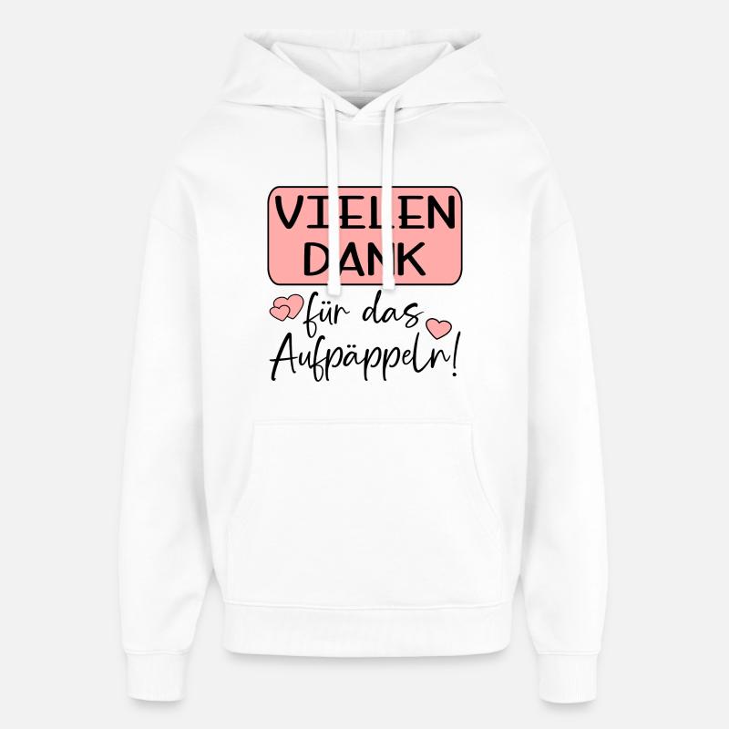GUTE BESSERUNG - AUFPÄPPELN - Oversized Unisex Hoodie von Stanley/Stella - Weiß