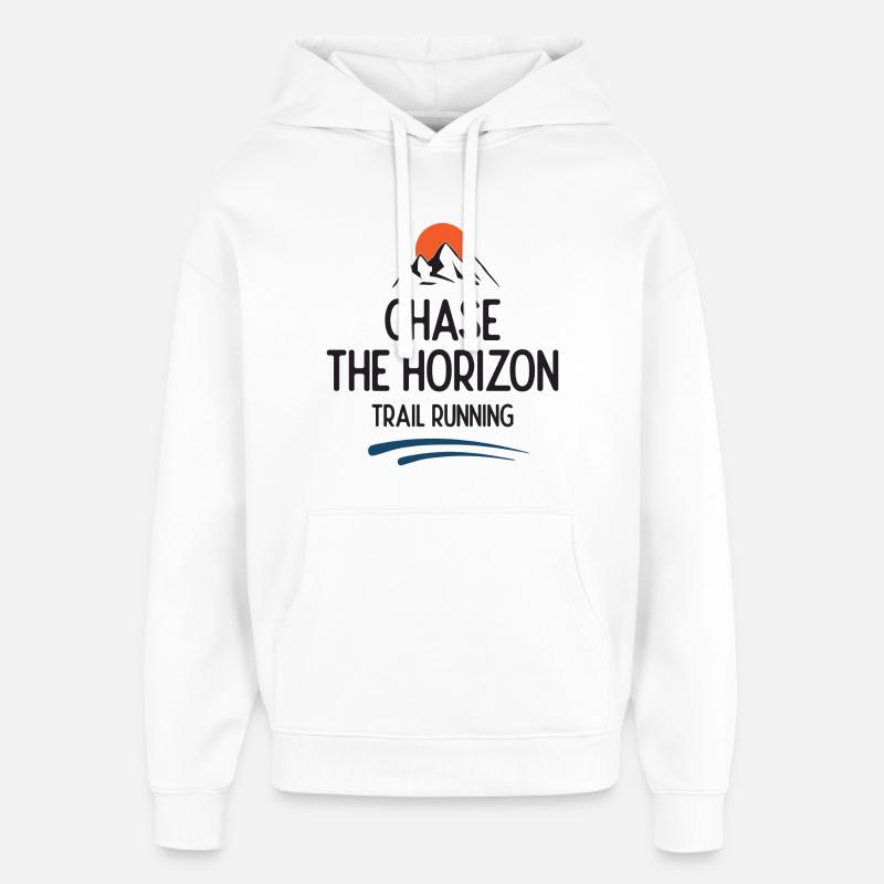 Trailrunning - Jagd auf den Horizont - Oversized Unisex Hoodie von Stanley/Stella - Weiß