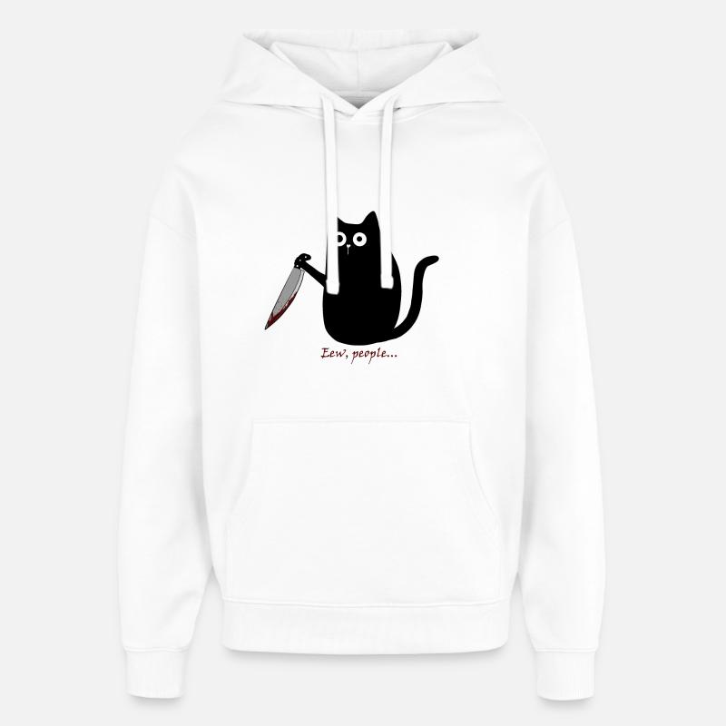 Euh, les gens... - Sweat à capuche unisexe Stanley/Stella Oversized - blanc