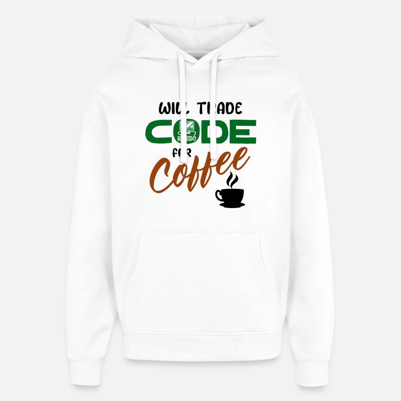 Code Statement Developer Computerfreak Informatik - Oversized Unisex Hoodie by Stanley/Stella - white
