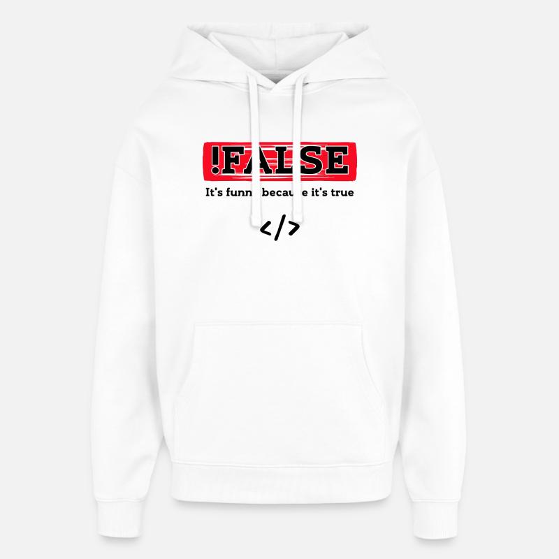 Code Debug Programmeur Développeur Dictons amusants - Sweat à capuche unisexe Stanley/Stella Oversized - blanc