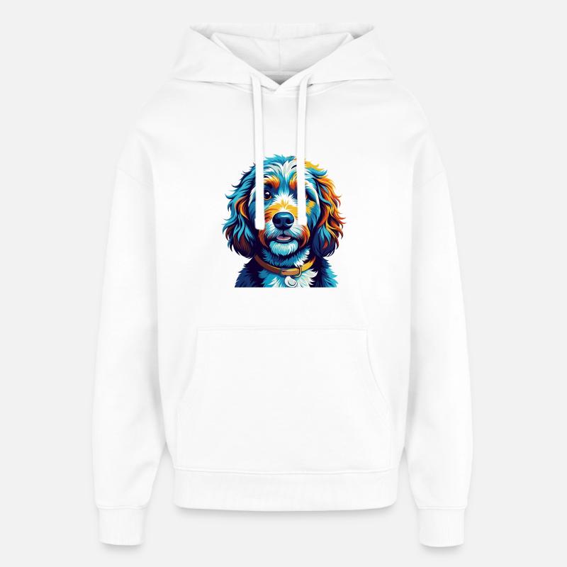 Cockapoo Hunderasse Bunt Karikatur Kawaii - Oversized Unisex Hoodie von Stanley/Stella - Weiß