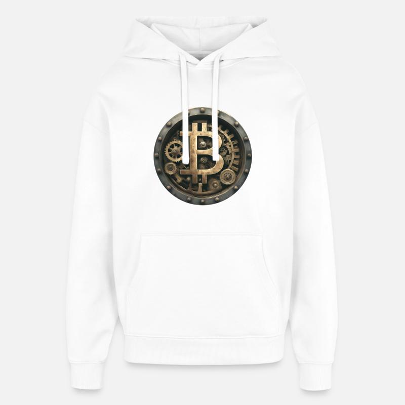 La machine Bitcoin - Sweat à capuche unisexe Stanley/Stella Oversized - blanc