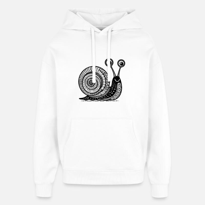 Snail's Pace: Langsame und stetige Zen-Kunst - Oversized Unisex Hoodie von Stanley/Stella - Weiß