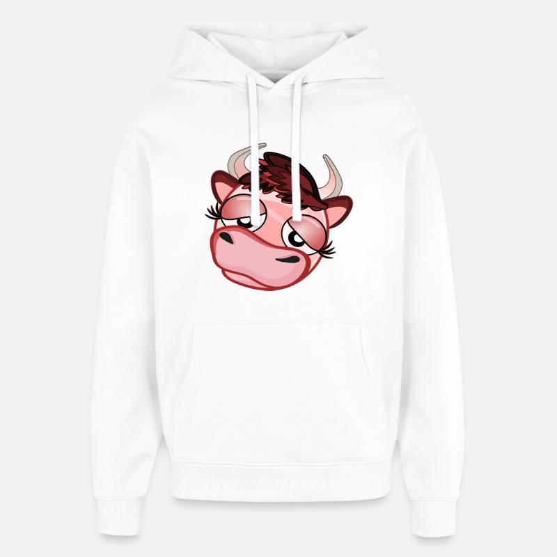 Costume de vache - Sweat à capuche unisexe Stanley/Stella Oversized - blanc
