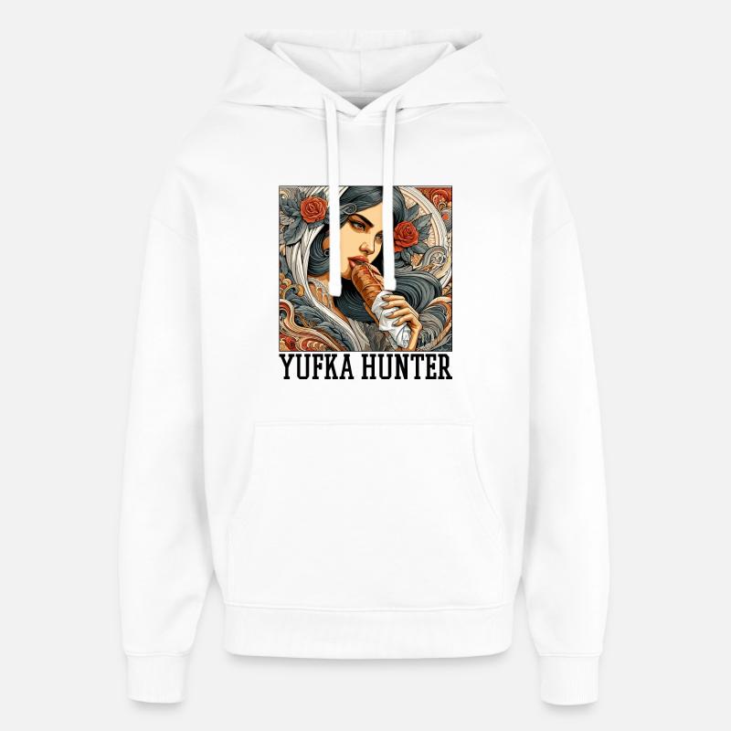 Cadeau Yufka Hunter Kebab - Sweat à capuche unisexe Stanley/Stella Oversized - blanc