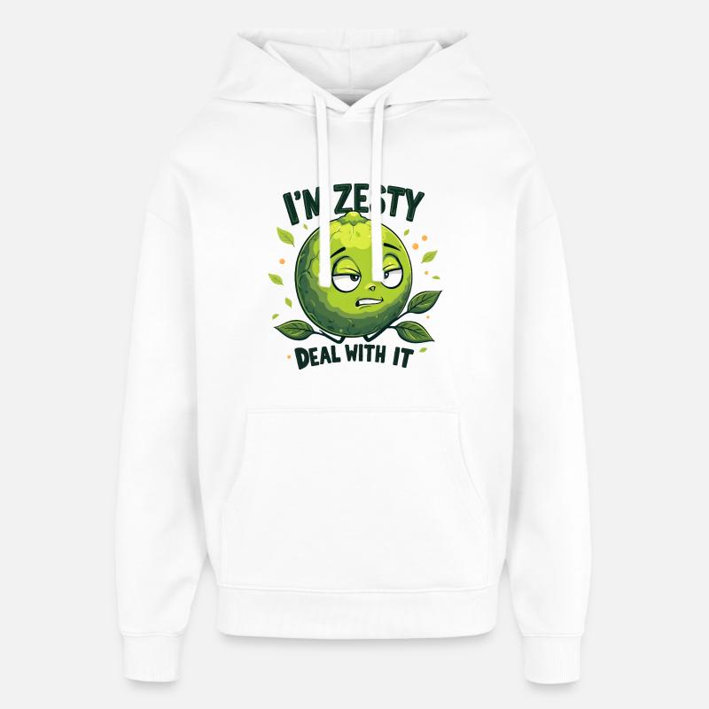 Je suis piquant, fais avec - Sweat à capuche unisexe Stanley/Stella Oversized - blanc