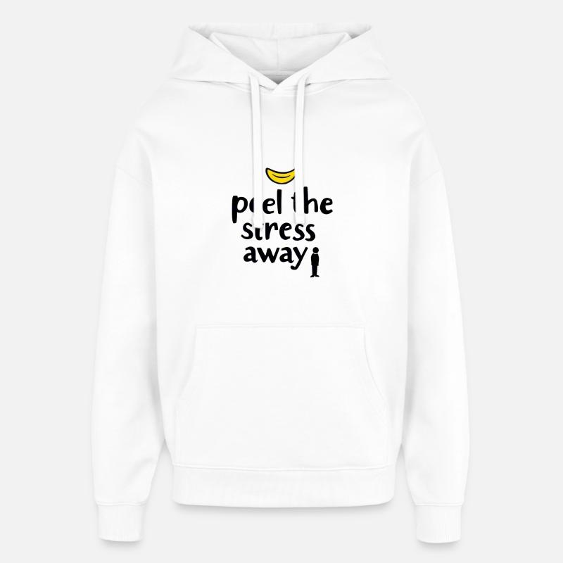 Éliminez le stress - Sweat à capuche unisexe Stanley/Stella Oversized - blanc