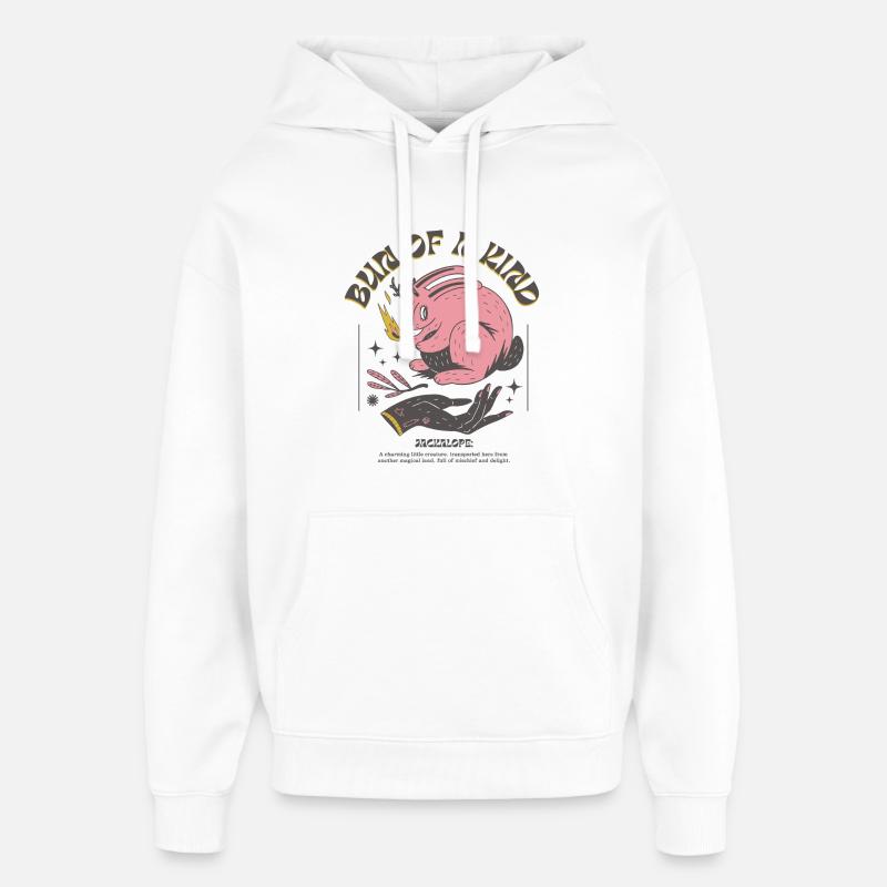 Magical Jackalope – Magic Rabbit - Oversized Unisex Hoodie by Stanley/Stella - white
