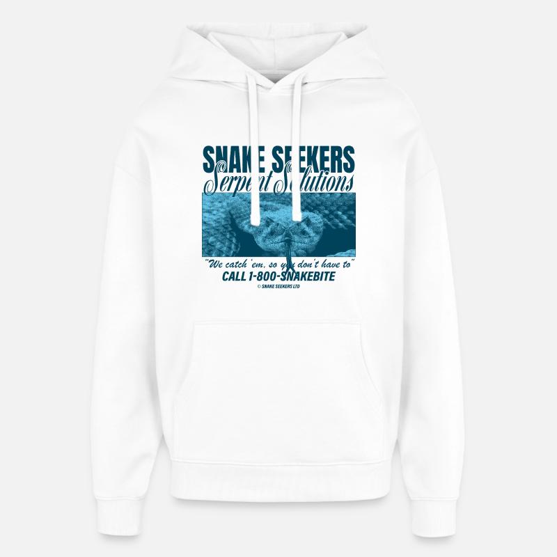 Chercheurs de serpents – Serpent Solutions - Sweat à capuche unisexe Stanley/Stella Oversized - blanc