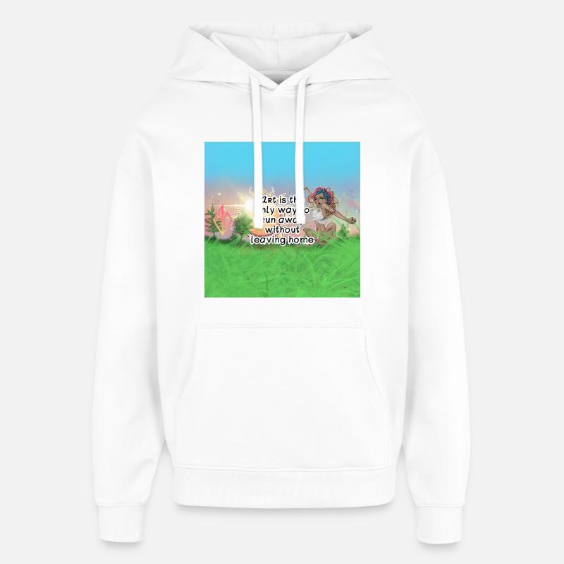 L’art comme évasion : design inspirant - Sweat à capuche unisexe Stanley/Stella Oversized - blanc
