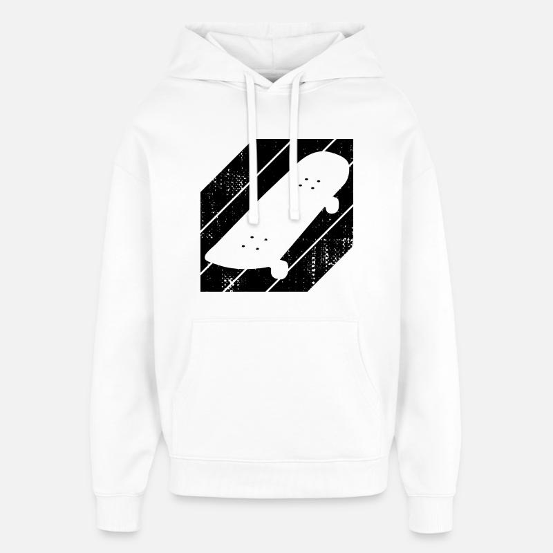 Skateboard - Sweat à capuche unisexe Stanley/Stella Oversized - blanc