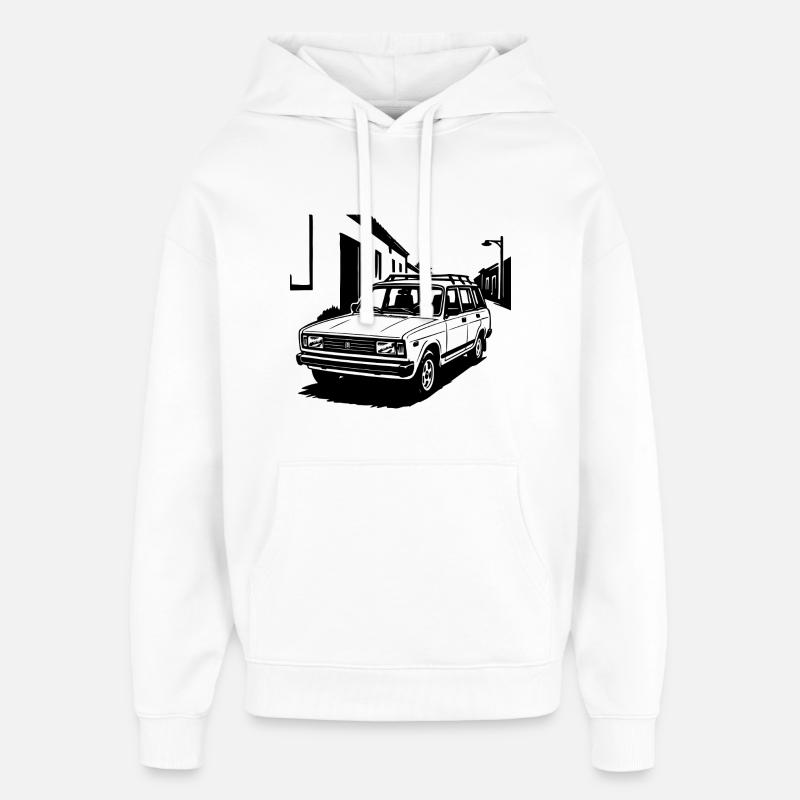 Acier soviétique sur roues - Sweat à capuche unisexe Stanley/Stella Oversized - blanc