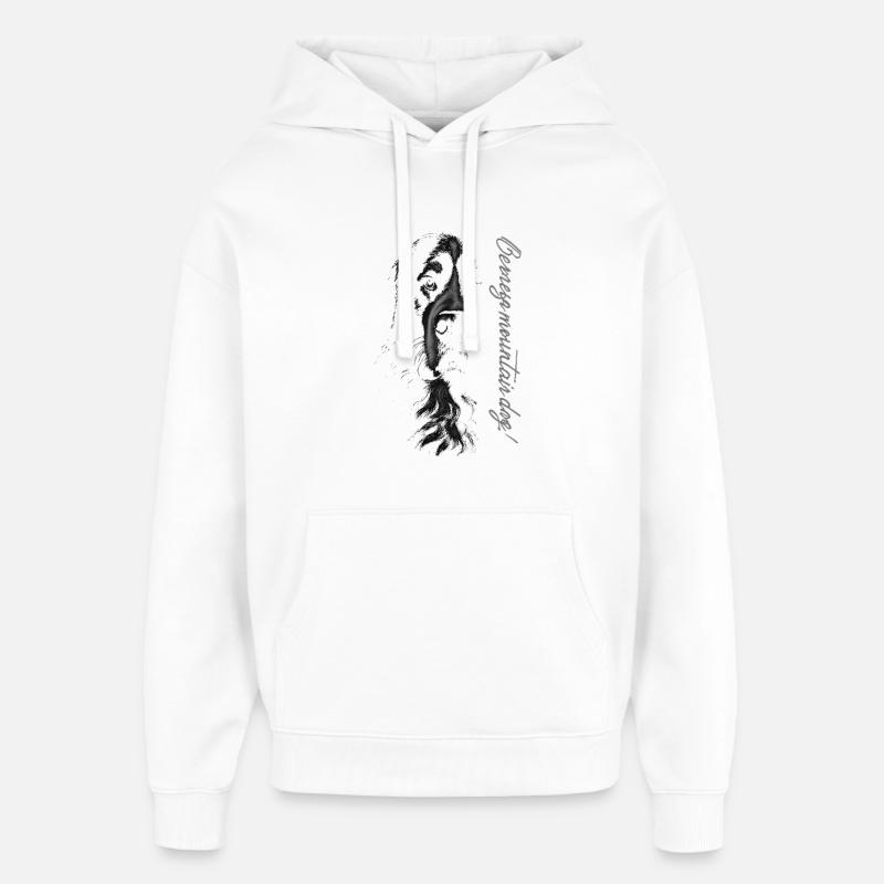 Bouvier bernois - Sweat à capuche unisexe Stanley/Stella Oversized - blanc