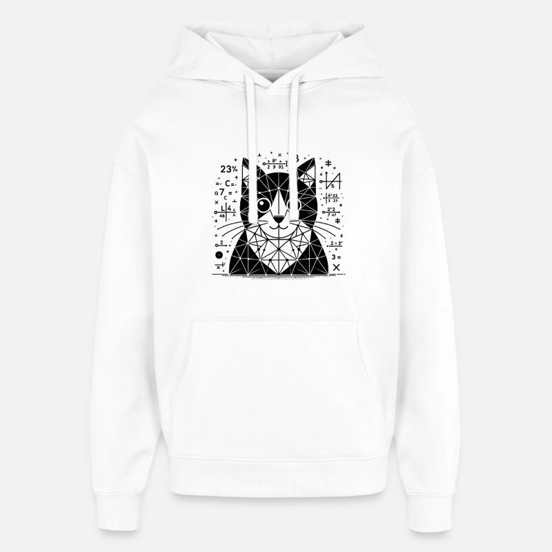 Katze der Mathematiker und Astronomen - Oversized Unisex Hoodie von Stanley/Stella - Weiß
