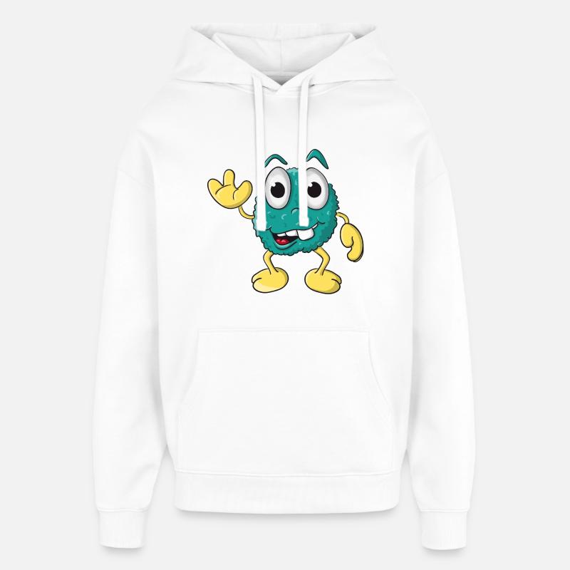 Drôle de monstre - Sweat à capuche unisexe Stanley/Stella Oversized - blanc