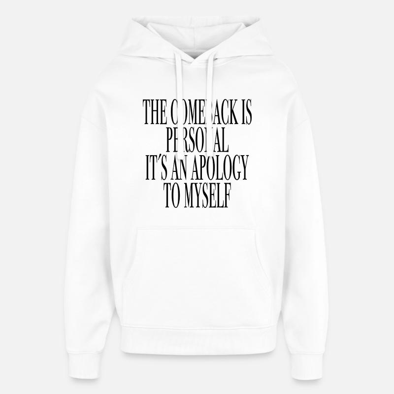 mindset comeback apology - Sweat à capuche unisexe Stanley/Stella Oversized - blanc