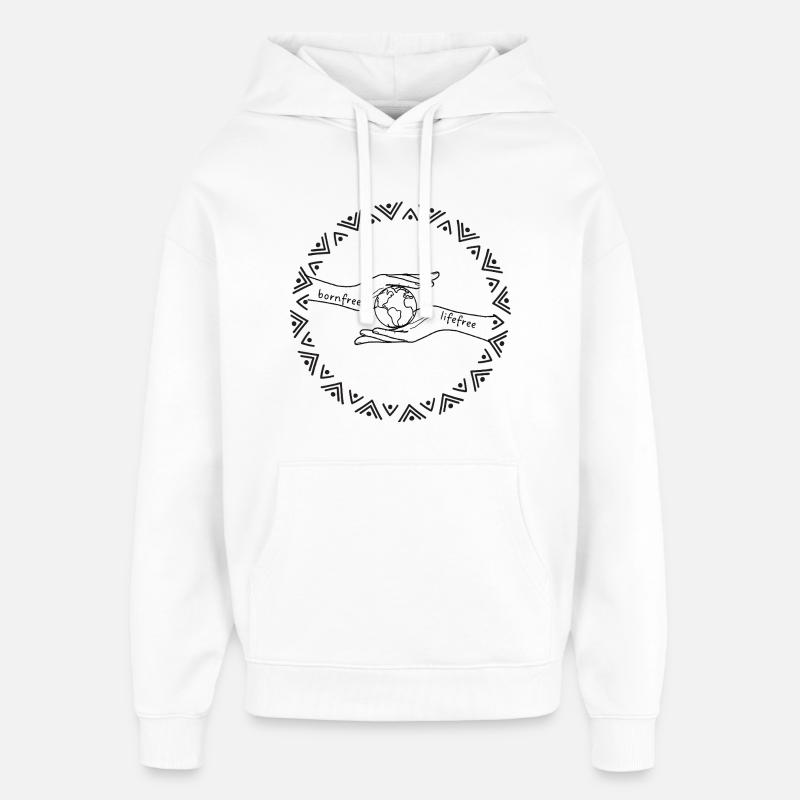 Espoir, liberté, ensemble - Sweat à capuche unisexe Stanley/Stella Oversized - blanc