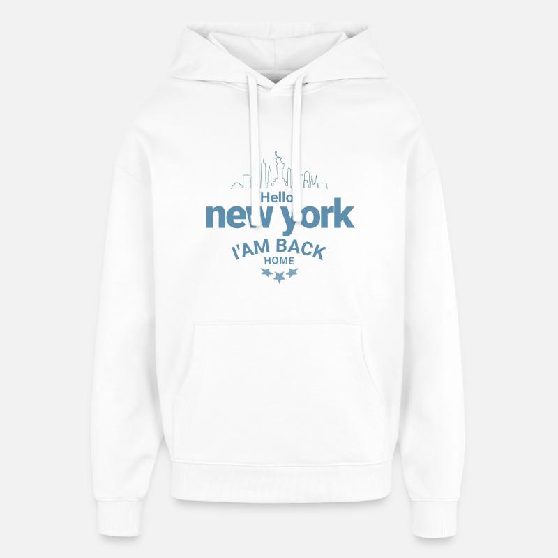 New York Back Home Design - Oversized Unisex Hoodie von Stanley/Stella - Weiß