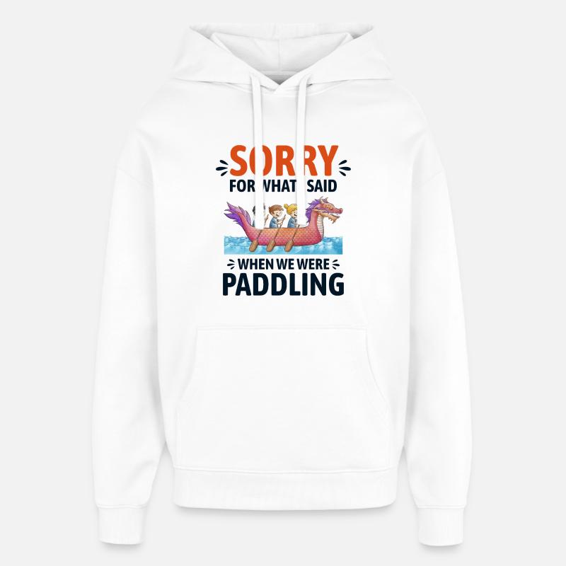 Équipage de course de bateaux-dragons - Sweat à capuche unisexe Stanley/Stella Oversized - blanc