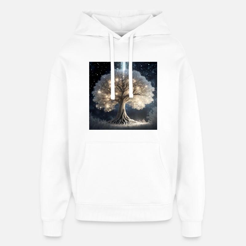 Leuchtender Baum der Träume - Oversized Unisex Hoodie von Stanley/Stella - Weiß