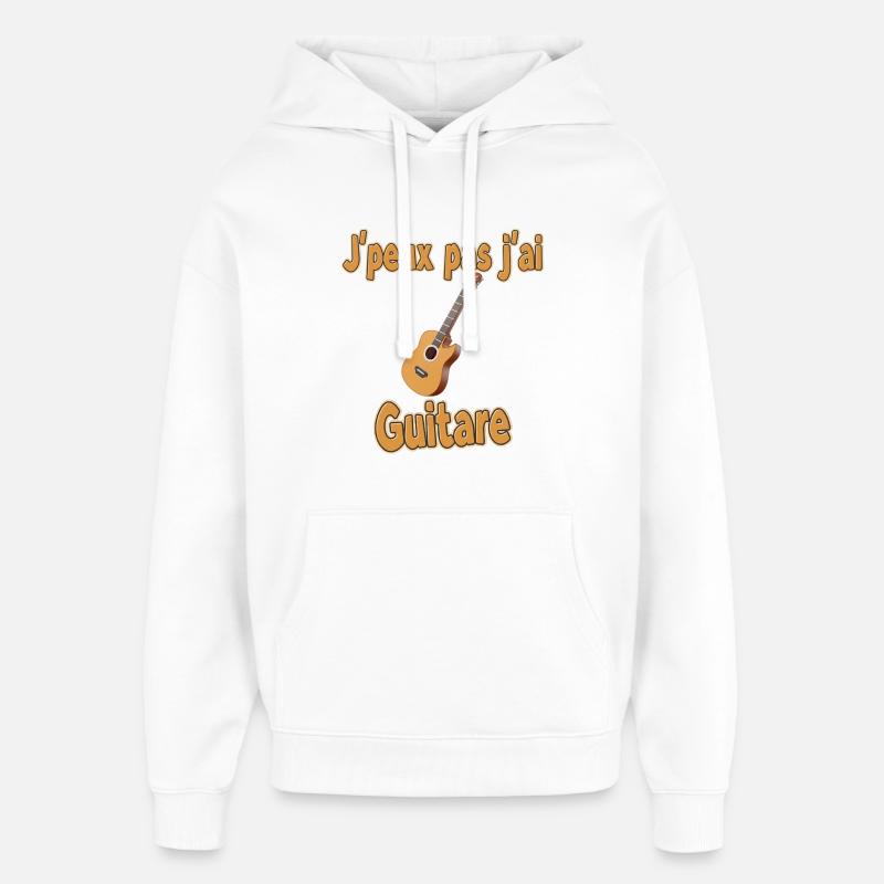 J'peux pas j'ai guitare - Sweat à capuche unisexe Stanley/Stella Oversized - blanc