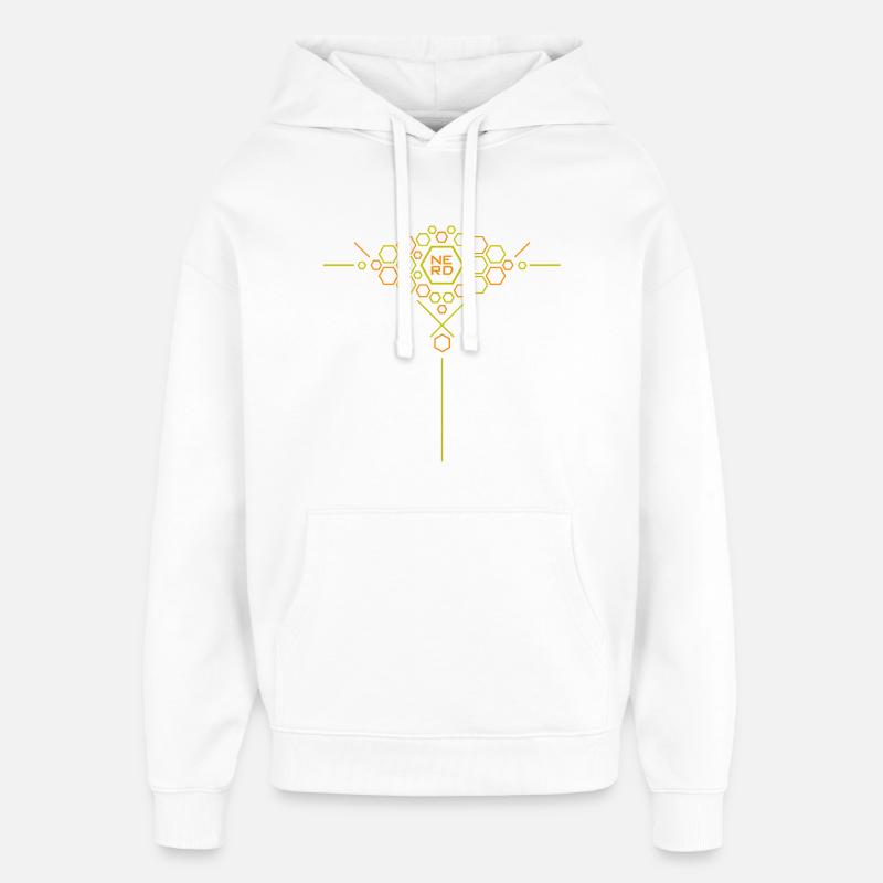 Nerd Hex Muster Gradient - Oversized Unisex Hoodie von Stanley/Stella - Weiß