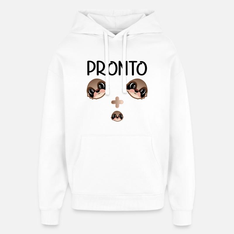 Bientôt, nous serons trois familles - Sweat à capuche unisexe Stanley/Stella Oversized - blanc