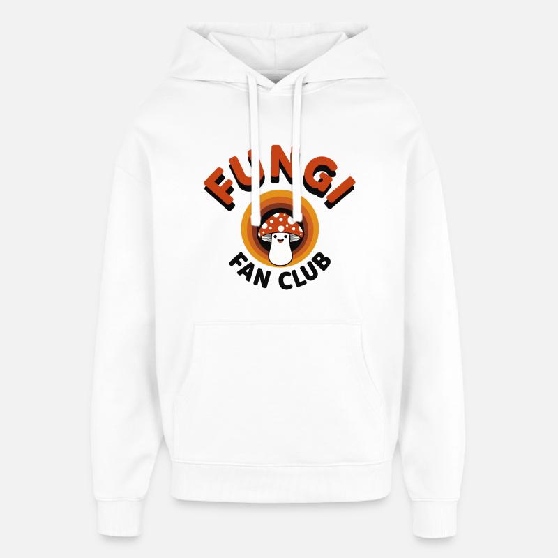 Fungi Fan Club Champignon Rétro Dicton - Sweat à capuche unisexe Stanley/Stella Oversized - blanc