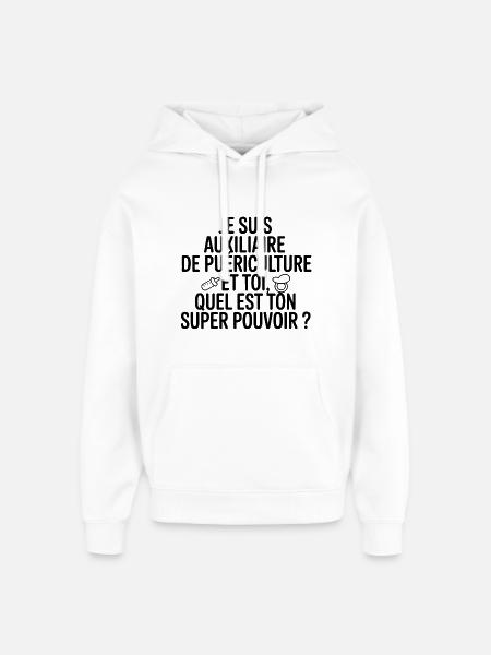 Childcare Assistant My Super Power - Oversized Unisex Hoodie by Stanley/Stella - white