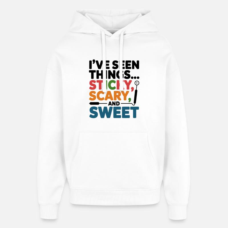 Assistante dentaire Équipe de santé bucco-dentaire - Sweat à capuche unisexe Stanley/Stella Oversized - blanc