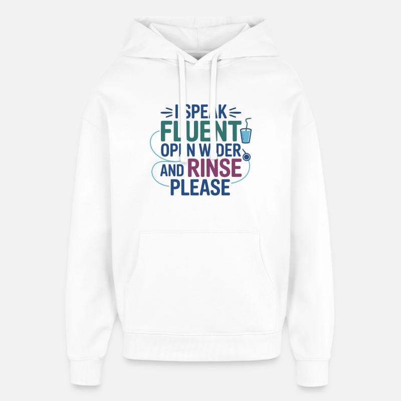 Infirmière dentaire Assistante en santé bucco-dentaire - Sweat à capuche unisexe Stanley/Stella Oversized - blanc