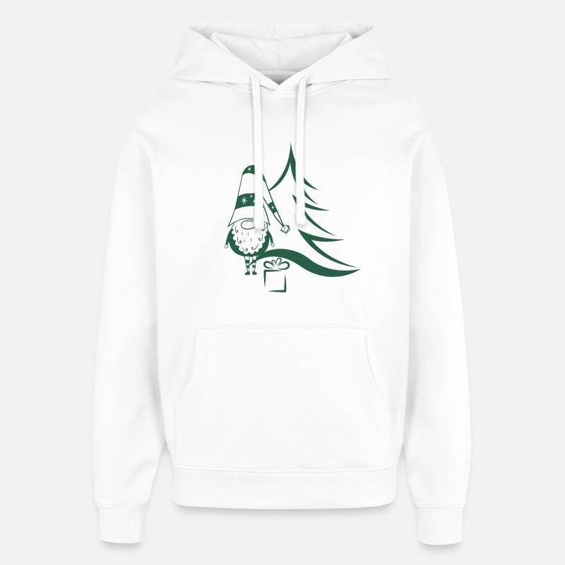 Gnomin de Noël - Sweat à capuche unisexe Stanley/Stella Oversized - blanc