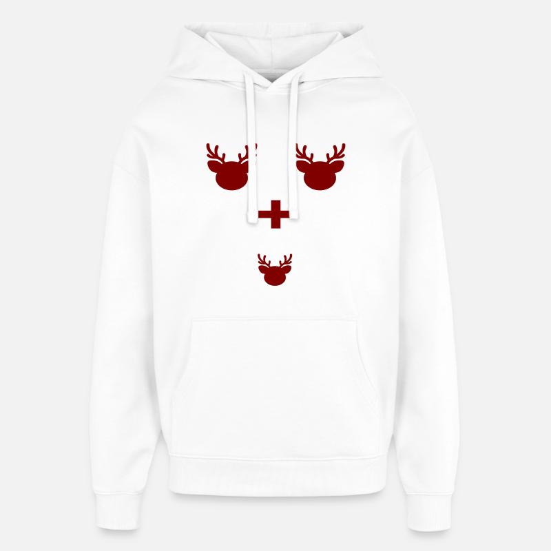 BÉBÉ ANNONCE RENNES D’HIVER - Sweat à capuche unisexe Stanley/Stella Oversized - blanc