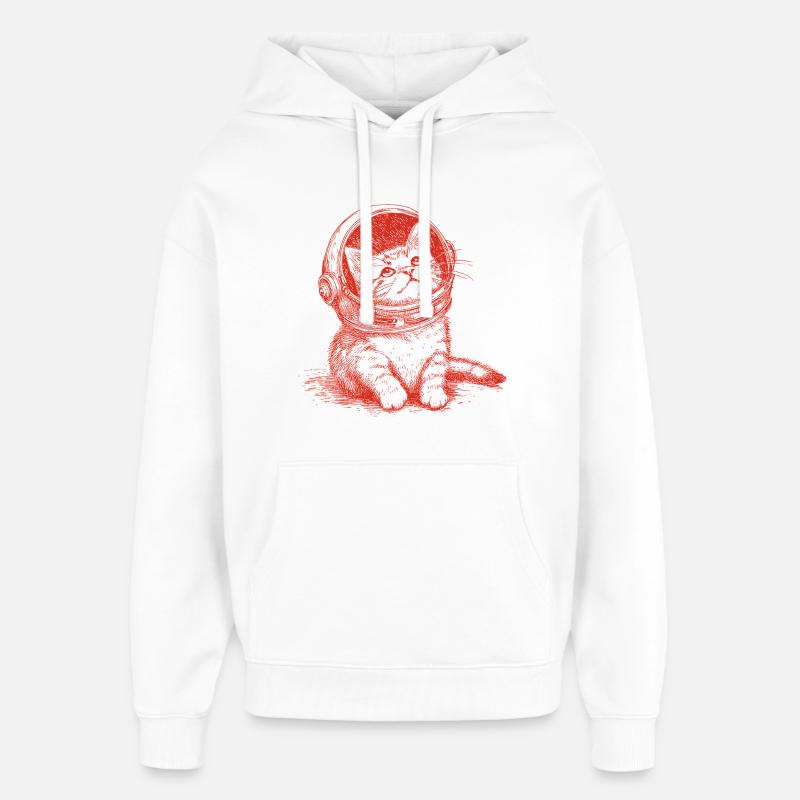 Astro Kitty - Sweat à capuche unisexe Stanley/Stella Oversized - blanc