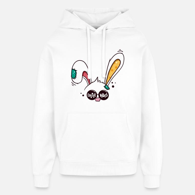 Ambiance de Pâques Lapin de Pâques - Sweat à capuche unisexe Stanley/Stella Oversized - blanc
