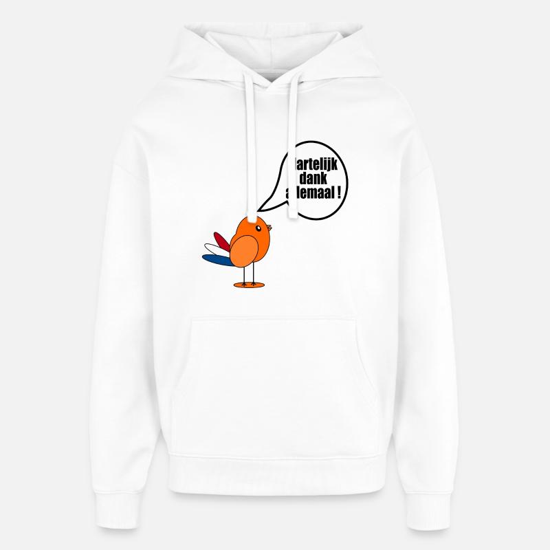 Niederländisch Vielen Dank Euch - Oversized Unisex Hoodie von Stanley/Stella - Weiß