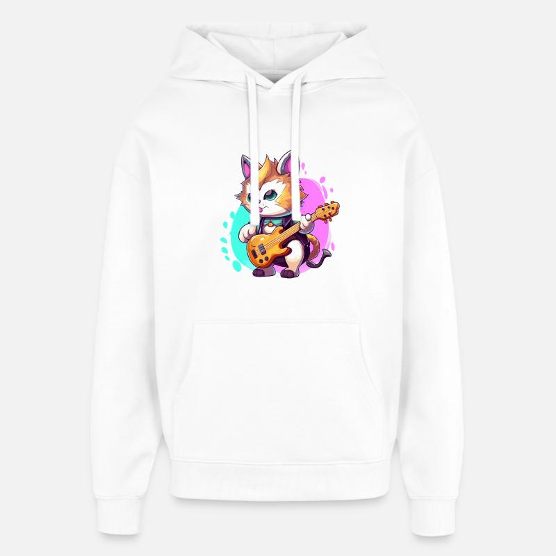 Patchwork-Esel im Doodle-Stil - Oversized Unisex Hoodie von Stanley/Stella - Weiß