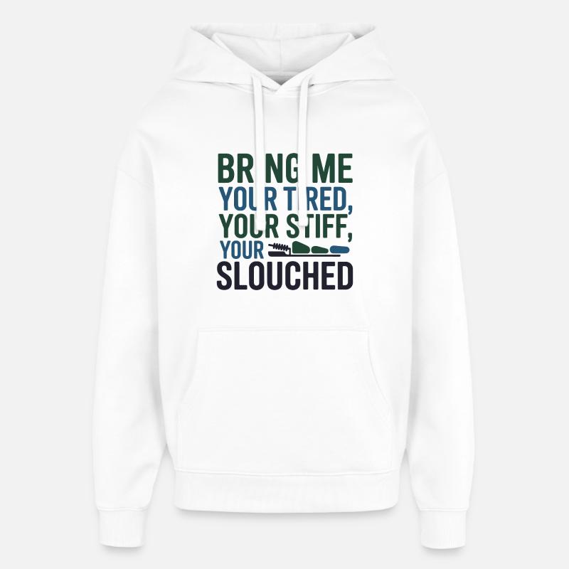 Chiropracteur Apporte-moi Ton Épuisé Affalé - Sweat à capuche unisexe Stanley/Stella Oversized - blanc